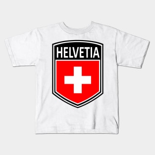 Flag Shield - Helvetia Kids T-Shirt